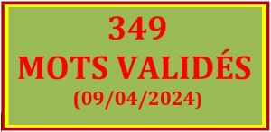 TABLEAU BILINGUE DES 349 MOTS VALID&Eacute;S - HAKAHAU - 05-09/04/2024
